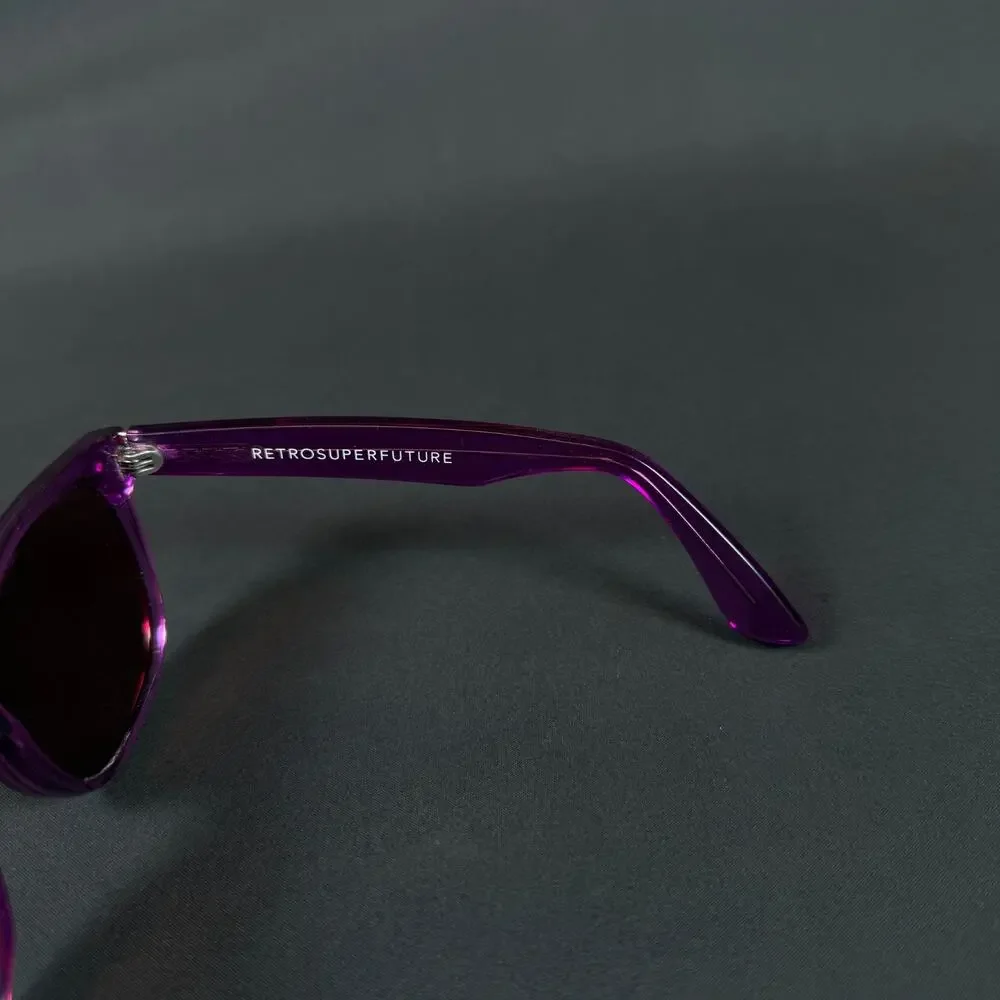 Retrosuperfuture Classic Purple Sunglasses Made in Italy Only Frame
